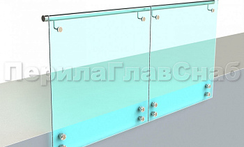 Ограждение с поручнем на выносе на точечном креплении в Тюмени. Готовые проекты ПерилаГлавСнаб Ограждение с поручнем на выносе на точечном креплении в Тюмени. Готовые проекты ПерилаГлавСнаб