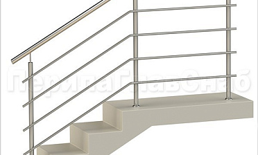 Четыре ригеля на сварке, круглый поручень и круглые стойки для крыльца купить в Тюмени