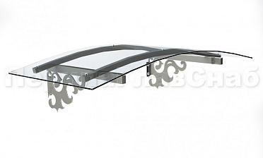 Навес из поликарбоната с узором из листа купить в Тюмени