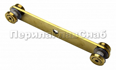 Стеклодержатель пластинчатый 3хМ8, по центрам 170х5 мм, полированный, шайбы 5 мм литые, под стекло 6-12 мм, (AISI 304), под золото Фk023-88 купить в Тюмени