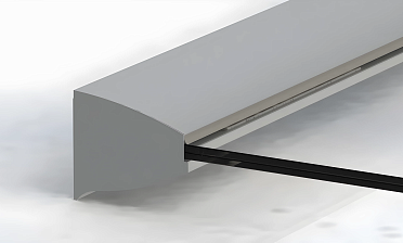 Комплект профиля козырькового анодированного, для стекла 16 мм (8+8 мм), 3000 мм  k300-16-3000 купить в Тюмени Комплект профиля козырькового анодированного, для стекла 16 мм (8+8 мм), 3000 мм  k300-16-3000 купить в Тюмени