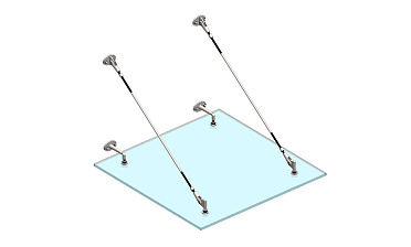 Комплект фурнитуры для козырька 1200х1200 (на вантах/тягах) k671-12-12 купить в Тюмени Комплект фурнитуры для козырька 1200х1200 (на вантах/тягах) k671-12-12 купить в Тюмени