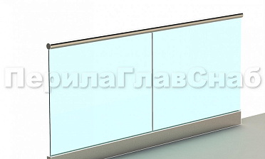 Ограждение с поручнем с пазом в зажимном профиле купить в Тюмени