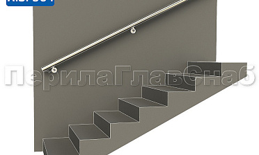 Готовый пристенный поручень с тремя держателями, длина 2300 мм (AISI 304) k730-23 купить в Тюмени