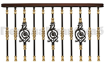 Латунные перила для лестниц серии – Намибия L07 в Тюмени. Готовые проекты ПерилаГлавСнаб