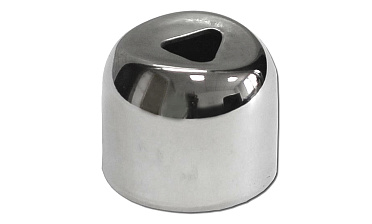 Наконечник штампованный (СПС) прямой 90° на трубу Ø25 мм, для поручня Ø38.1 мм, полированный, нержавеющий, AISI 201, k071-3 купить в Тюмени Наконечник штампованный (СПС) прямой 90° на трубу Ø25 мм, для поручня Ø38.1 мм, полированный, нержавеющий, AISI 201, k071-3 купить в Тюмени