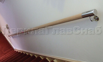 Деревянный пристенный поручень в Тюмени. Готовые проекты ПерилаГлавСнаб Деревянный пристенный поручень в Тюмени. Готовые проекты ПерилаГлавСнаб