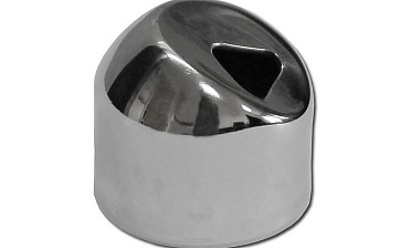 Наконечник штампованный (СПС) косой 30° на трубу Ø25 мм, для поручня Ø38.1 мм, полированный, нержавеющий, AISI 201, k072-3 купить в Тюмени Наконечник штампованный (СПС) косой 30° на трубу Ø25 мм, для поручня Ø38.1 мм, полированный, нержавеющий, AISI 201, k072-3 купить в Тюмени