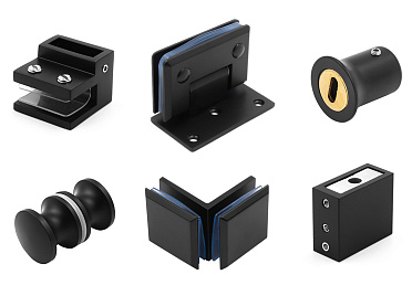 Черная фурнитура для душевых кабин купить в Тюмени