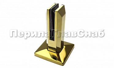 Стеклодержатель литой напольный, плоский 50х50х160 мм, полированный, под золото (AISI 304) Фk275-88 купить в Тюмени Стеклодержатель литой напольный, плоский 50х50х160 мм, полированный, под золото (AISI 304) Фk275-88 купить в Тюмени