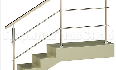 Два ригеля на держателях, квадратный поручень и круглые стойки купить в Тюмени