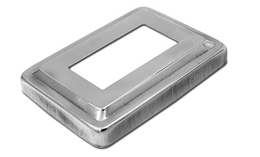 Низ стойки фигурный под трубу 31х61 мм, 105х75х0.4, высота 16 мм, полированный (AISI 304) k377 купить в Тюмени Низ стойки фигурный под трубу 31х61 мм, 105х75х0.4, высота 16 мм, полированный (AISI 304) k377 купить в Тюмени