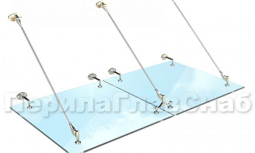 Комплект фурнитуры для козырька 1200х2400 (на вантах/тягах) k671-12-24 купить в Тюмени Комплект фурнитуры для козырька 1200х2400 (на вантах/тягах) k671-12-24 купить в Тюмени