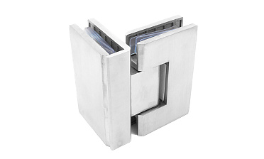 Петля для душевой кабины стекло-стекло 90° 90х55 мм шлифованная  t304 SSS купить в Тюмени