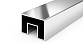 Труба Prima3+, 40х60х1.5 мм, с пазом 24х24мм под стекло, полировка 600GRIT, AISI 201 k824-5
