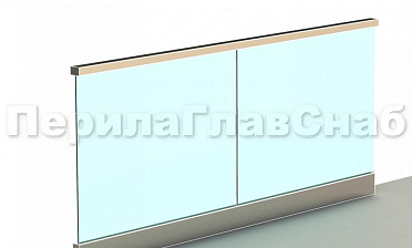 Ограждение с профильным поручнем с пазом в зажимном профиле купить в Тюмени