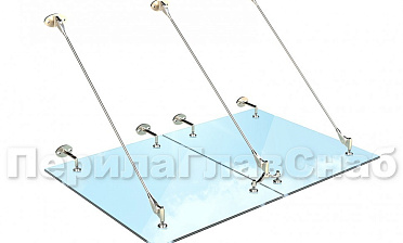 Комплект фурнитуры для козырька 1200х1800 (на вантах/тягах) k671-12-18 купить в Тюмени Комплект фурнитуры для козырька 1200х1800 (на вантах/тягах) k671-12-18 купить в Тюмени