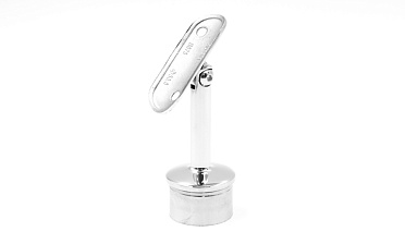 Наконечник палец с регулируемым ложементом под поручень Ø38.1-42.4 мм, на стойку Ø38.1х1.5 мм, литой, полированный, нержавеющий (AISI 304) k006-7 купить в Тюмени