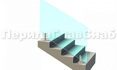 Ограждение без поручня на министойках на лестнице купить в Тюмени