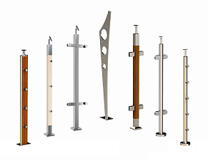 Стойки ограждений из нержавеющей стали, балясины купить в Тюмени