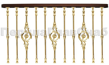 Латунные перила для лестниц серии – Деметра L05 в Тюмени. Готовые проекты ПерилаГлавСнаб