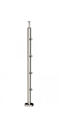 Стойка круглая Ø38.1: 4 ригеледержателя, полированная, высота 950 мм (AISI 304) k714 купить в Тюмени Стойка круглая Ø38.1: 4 ригеледержателя, полированная, высота 950 мм (AISI 304) k714 купить в Тюмени