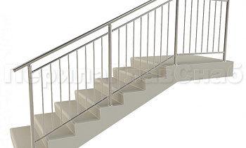 Нержавеющие ограждения для школ и детских садов с вертикальным заполнением “Частокол” - вариант №1 для крыльца в Тюмени. Готовые проекты ПерилаГлавСнаб Нержавеющие ограждения для школ и детских садов с вертикальным заполнением “Частокол” - вариант №1 для крыльца в Тюмени. Готовые проекты ПерилаГлавСнаб