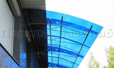 Козырек на каркасе из поликарбоната купить в Тюмени