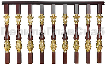 Латунные перила для лестниц серии – Гранд Опера L03 в Тюмени. Готовые проекты ПерилаГлавСнаб