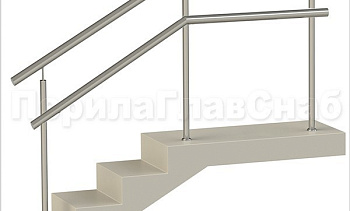 Нержавеющие ограждения с детским поручнем без ригелей в Тюмени. Готовые проекты ПерилаГлавСнаб Нержавеющие ограждения с детским поручнем без ригелей в Тюмени. Готовые проекты ПерилаГлавСнаб