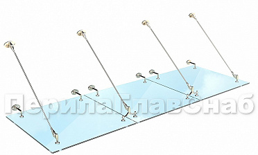 Комплект фурнитуры для козырька 1200х2800 (на вантах/тягах) k671-12-28 купить в Тюмени Комплект фурнитуры для козырька 1200х2800 (на вантах/тягах) k671-12-28 купить в Тюмени