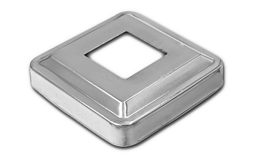 Низ стойки фигурный под трубу 25х25 мм, 66х66х0.4, высота 16 мм, полированный (AISI 304) k374 купить в Тюмени Низ стойки фигурный под трубу 25х25 мм, 66х66х0.4, высота 16 мм, полированный (AISI 304) k374 купить в Тюмени