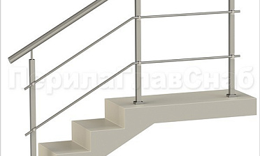 Два ригеля на держателях, круглый поручень и квадратные стойки купить в Тюмени