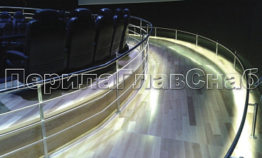 Ограждение со светильниками, встроенными в поручень купить в Тюмени