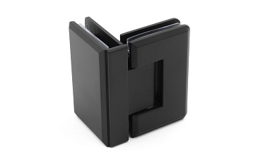 Петля для душевой стекло-стекло 90х55 мм, 90°, цинк, черный t304 BZn купить в Тюмени