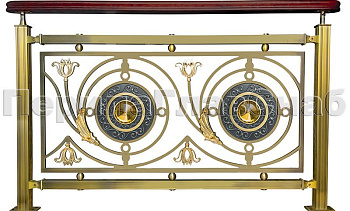 Латунные ограждения лестниц серия – Валгалла XL04 в Тюмени. Готовые проекты ПерилаГлавСнаб