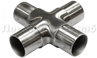Соединение поручня Ø50.8 мм, крестовина (AISI 304) k361 купить в Тюмени