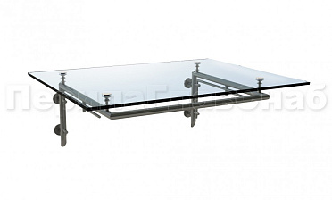 Стеклянный козырек на Г-образном каркасе - вариант 1 купить в Тюмени