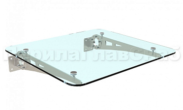 Стеклянный козырек на консоли из листа - вариант 2 купить в Тюмени