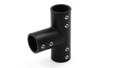 Соединитель-тройник для трубы 19 мм, нержавеющая сталь AISI 304, черная t902 BZn купить в Тюмени