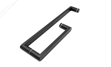 Ручка 225х425 круглая+квадратная труба AISI 304 черная t628 BL купить в Тюмени Ручка 225х425 круглая+квадратная труба AISI 304 черная t628 BL купить в Тюмени