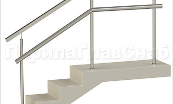 Ограждения с квадратным поручнем и дополнительным поручнем без ригелей в Тюмени. Готовые проекты ПерилаГлавСнаб Ограждения с квадратным поручнем и дополнительным поручнем без ригелей в Тюмени. Готовые проекты ПерилаГлавСнаб