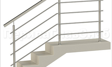 Четыре ригеля на сварке, квадратный поручень и круглые стойки купить в Тюмени