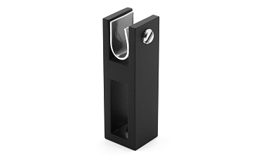 Соединитель труба-стекло для трека 30х10 мм, нержавеющая сталь AISI 304, черная t461 BL купить в Тюмени