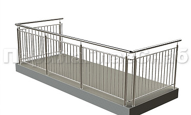 Балконные ограждения с вертикальным заполнением купить в Тюмени