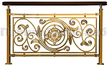 Латунные ограждения лестниц серии – Людовик XL03 в Тюмени. Готовые проекты ПерилаГлавСнаб