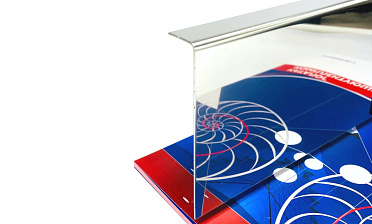 Лицевая накладка из полированной нержавейки на профиль т100 20,3х101мм длина 2 м т100-13  купить в Тюмени Лицевая накладка из полированной нержавейки на профиль т100 20,3х101мм длина 2 м т100-13  купить в Тюмени