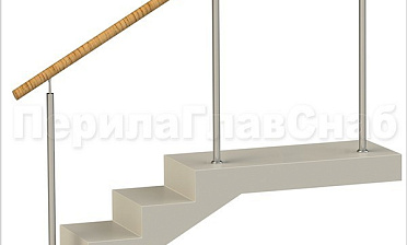 Нержавеющие ограждения без ригелей с пластиковым поручнем купить в Тюмени