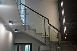 Стеклянные перила для колодезных лестниц в Тюмени. Готовые проекты ПерилаГлавСнаб - фото 4