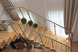 Стеклянные перила для колодезных лестниц в Тюмени. Готовые проекты ПерилаГлавСнаб - фото 11